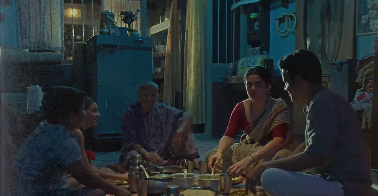 Inspector Zende family life while having dinner: Still from the movie